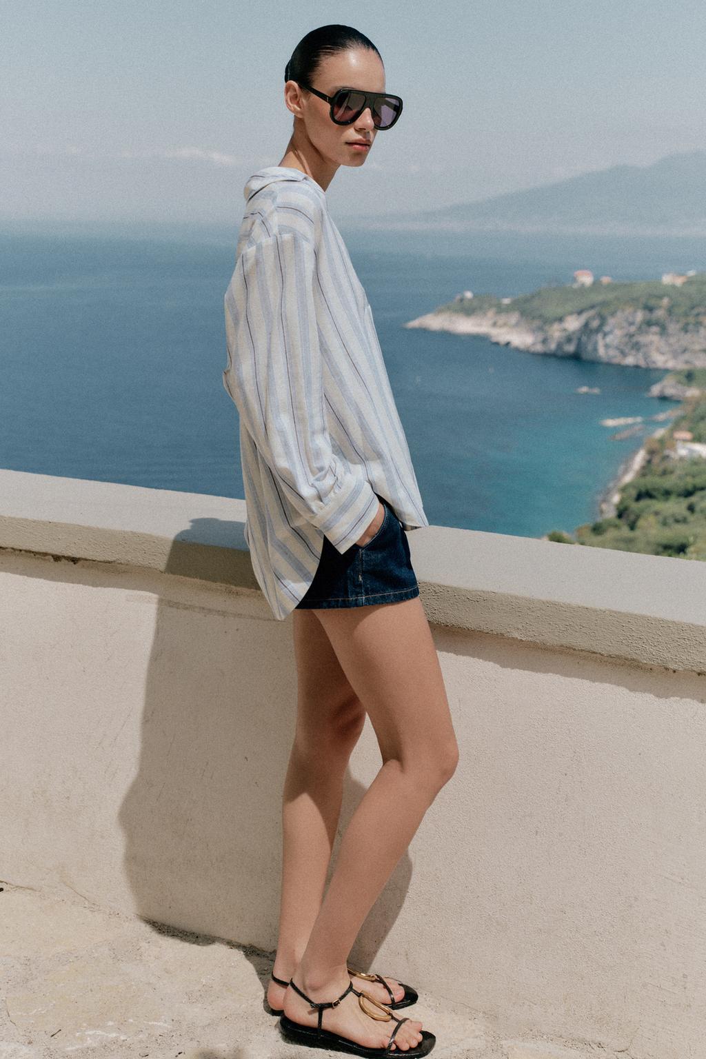 БЛУЗА В ПОЛОСКУ С ПРИНТОМ