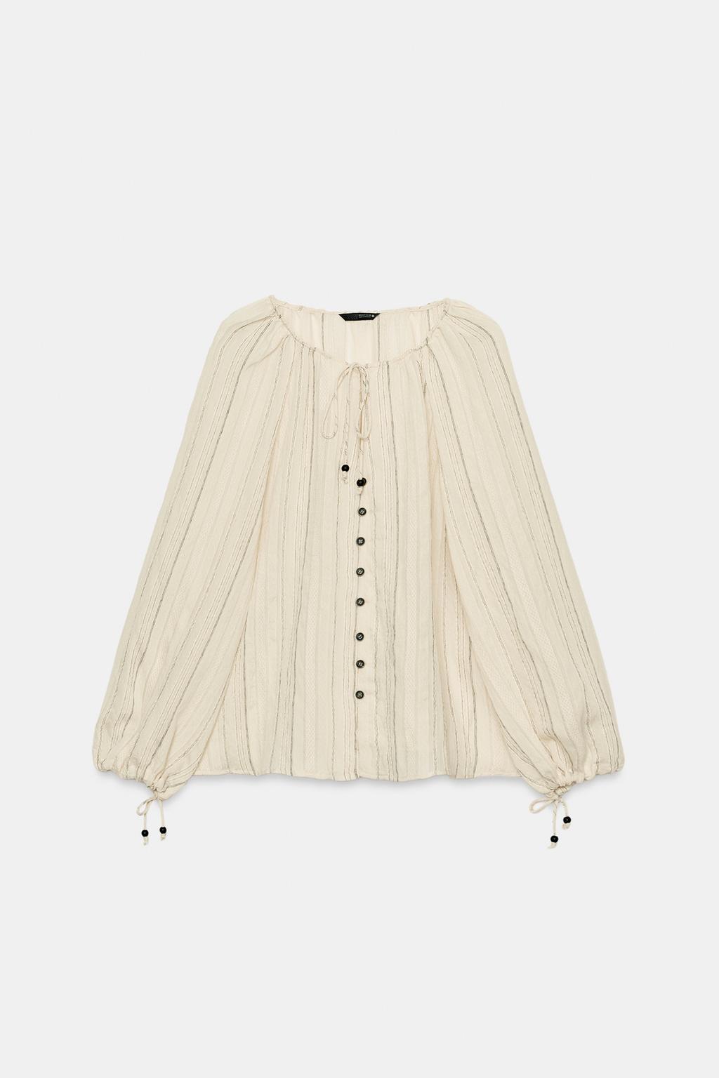 БЛУЗА В ПОЛОСКУ С ЗАВЯЗКАМИ