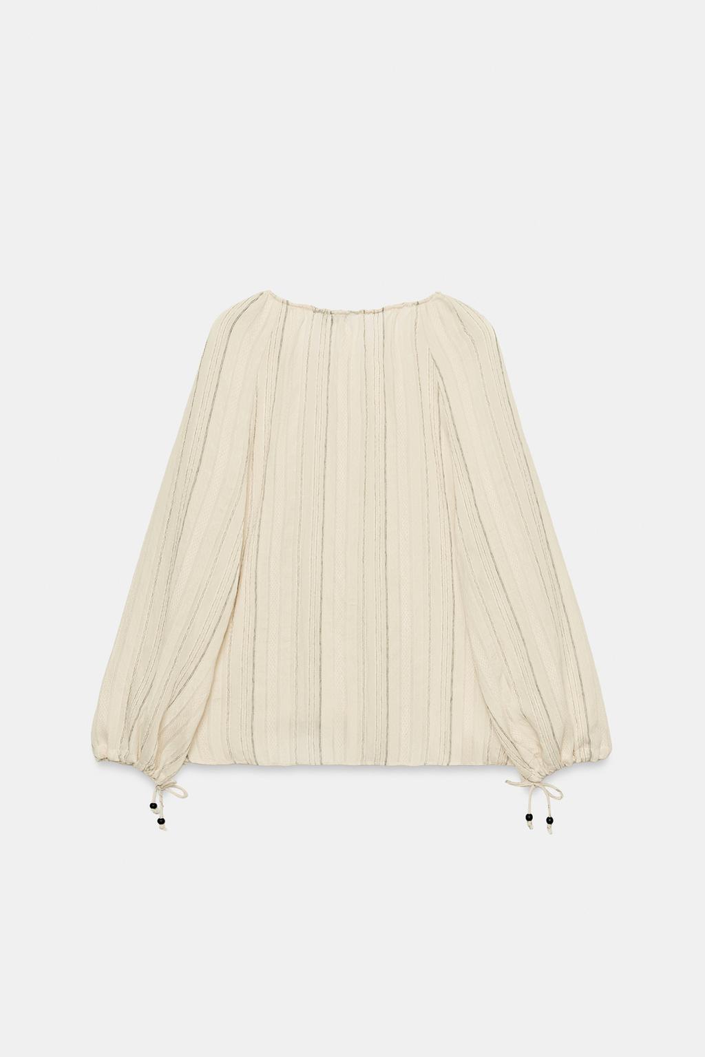 БЛУЗА В ПОЛОСКУ С ЗАВЯЗКАМИ