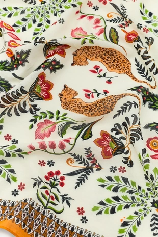 Шарф из 100% хлопка с принтом- Заказать в России