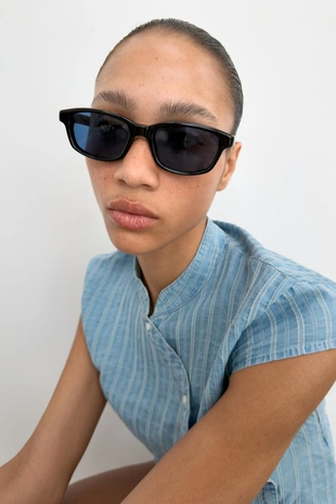 Топ на ЗАПÁХЕ в полоску с пуговицами- Заказать в России