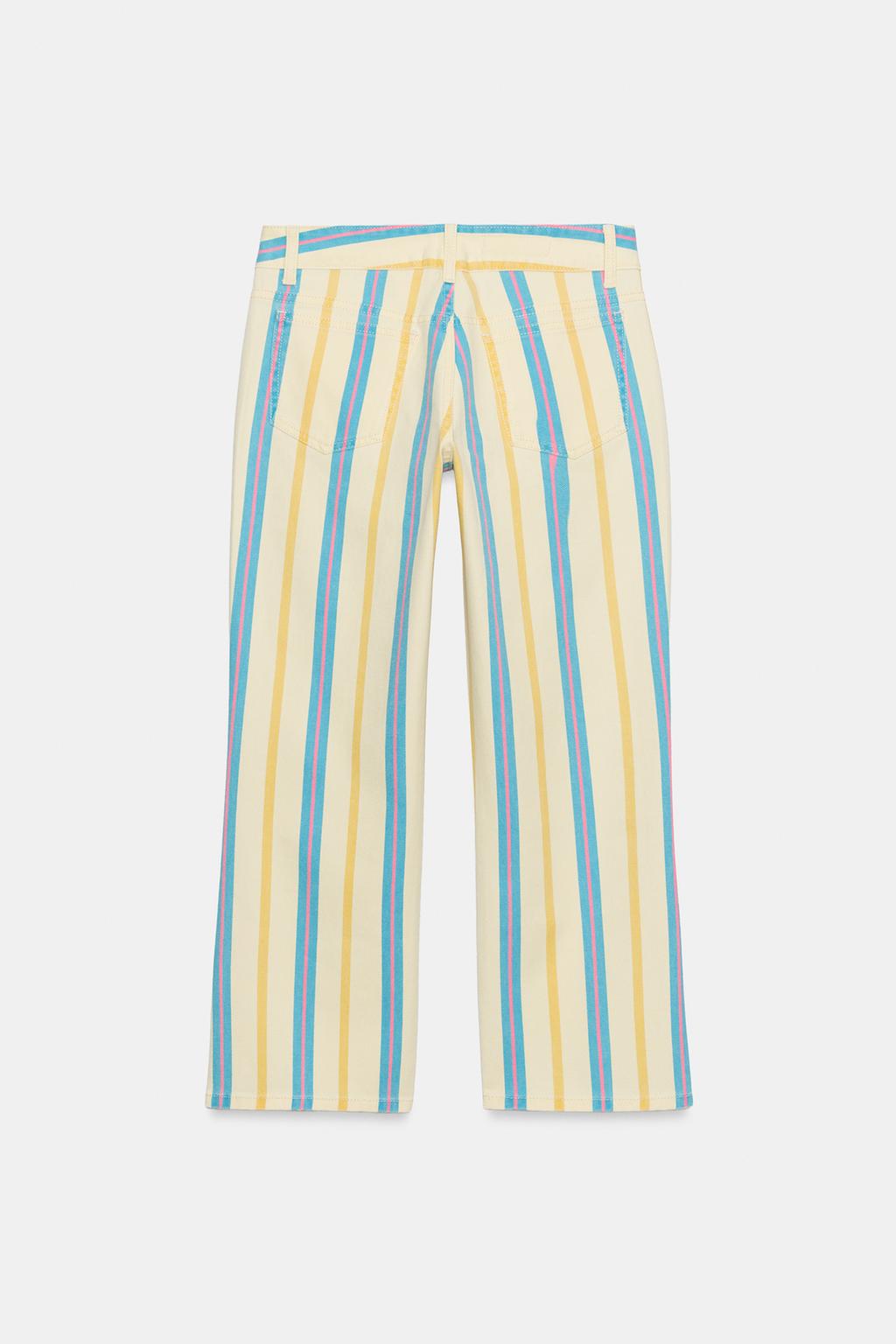 ДЖИНСЫ TRF ПРЯМОГО КРОЯ С НИЗКОЙ ПОСАДКОЙ В ПОЛОСКУ