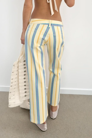 Джинсы Trf прямого кроя с низкой посадкой в полоску- Заказать в России