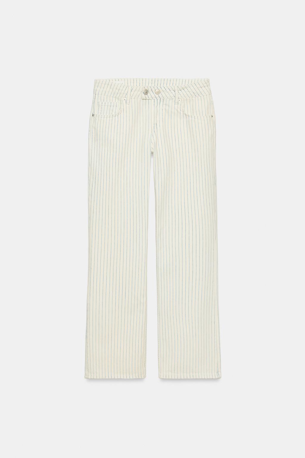 ДЖИНСЫ TRF ПРЯМОГО КРОЯ В ПОЛОСКУ С НИЗКОЙ ПОСАДКОЙ