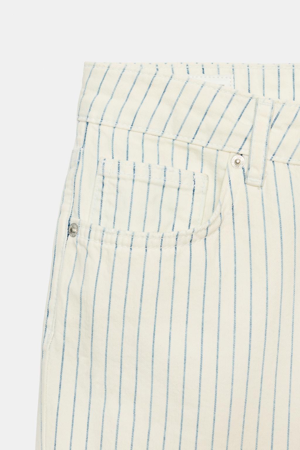 ДЖИНСЫ TRF ПРЯМОГО КРОЯ В ПОЛОСКУ С НИЗКОЙ ПОСАДКОЙ