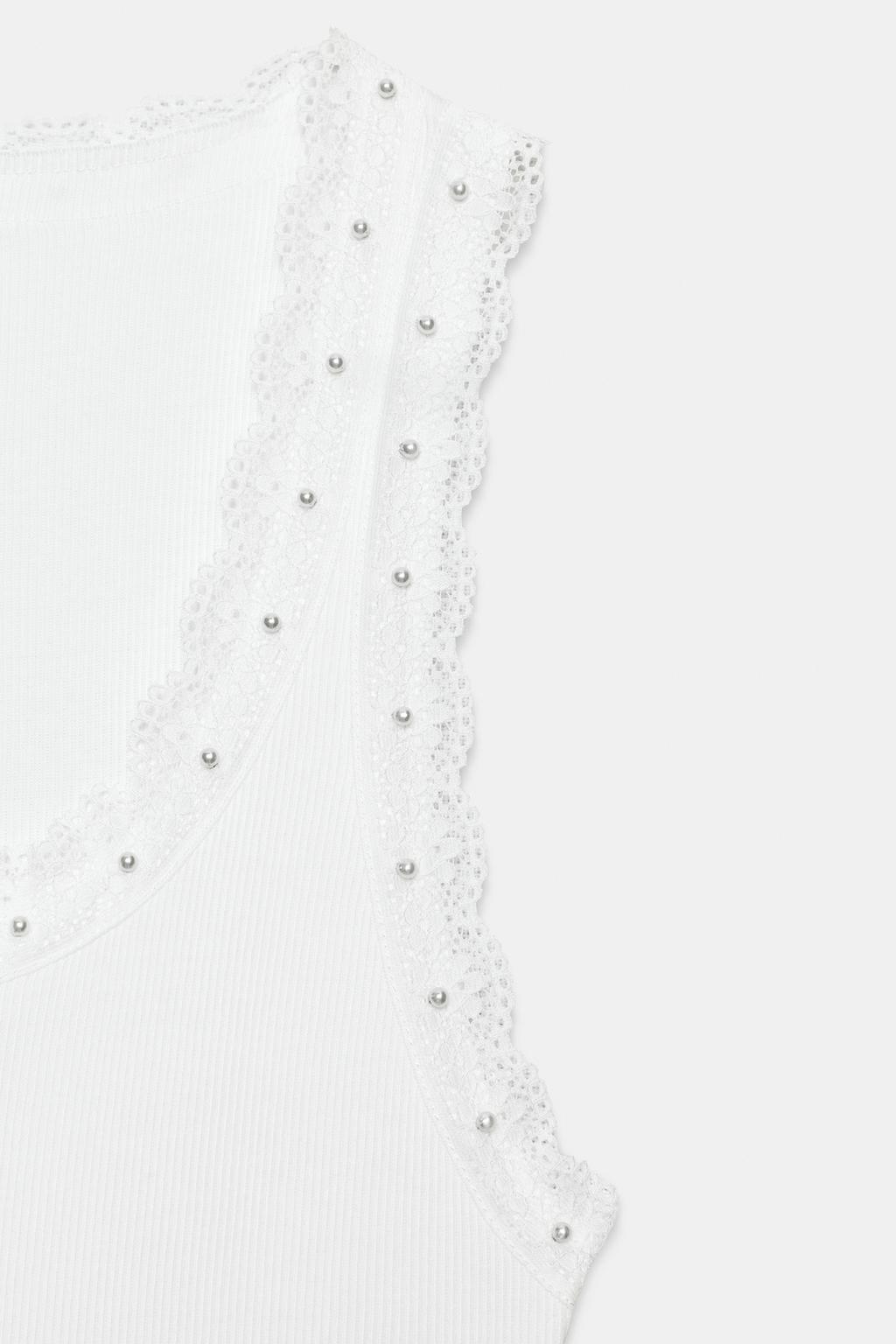 ТОП С ЖЕМЧУГОМ И КРУЖЕВОМ