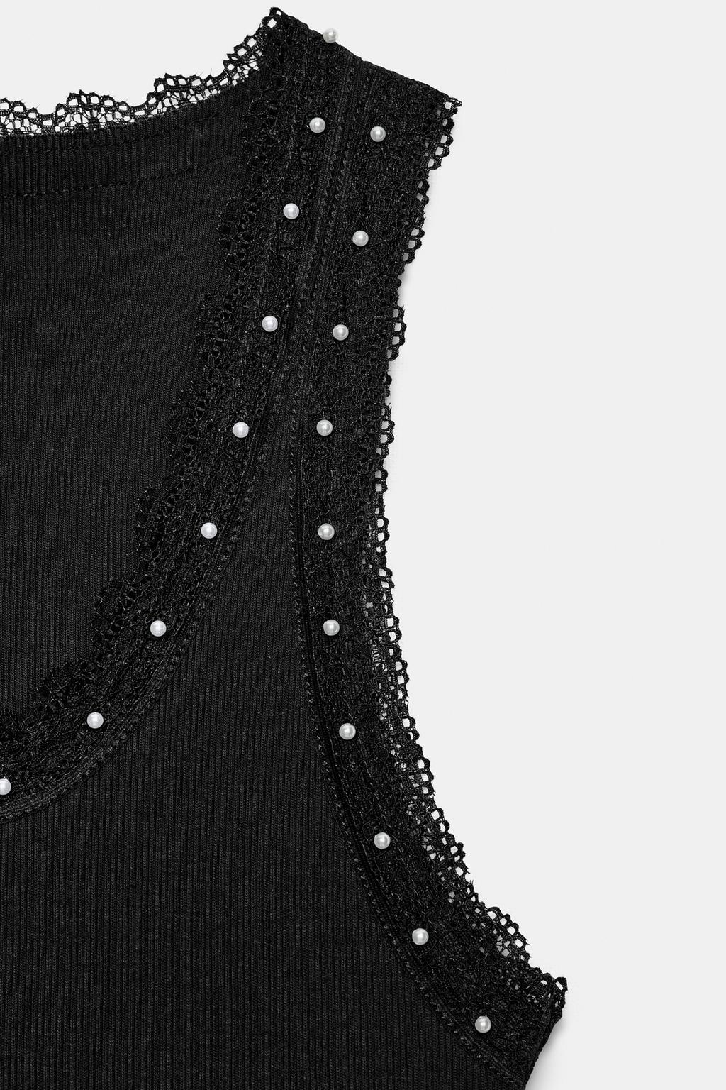 ТОП С ЖЕМЧУГОМ И КРУЖЕВОМ