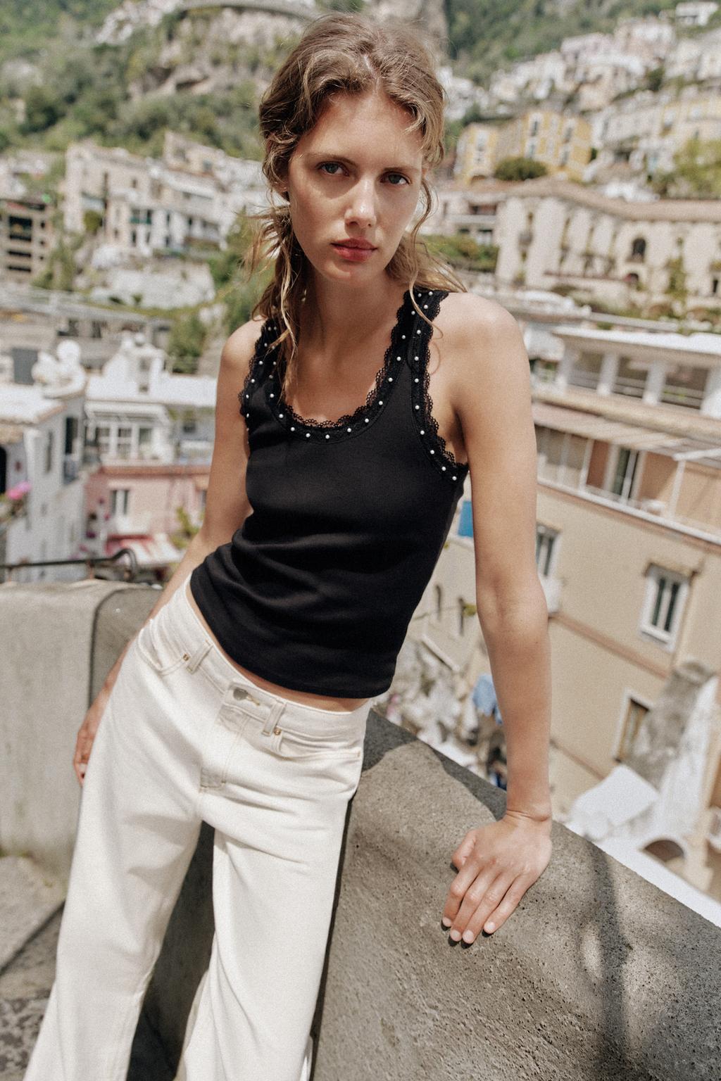 ТОП С ЖЕМЧУГОМ И КРУЖЕВОМ