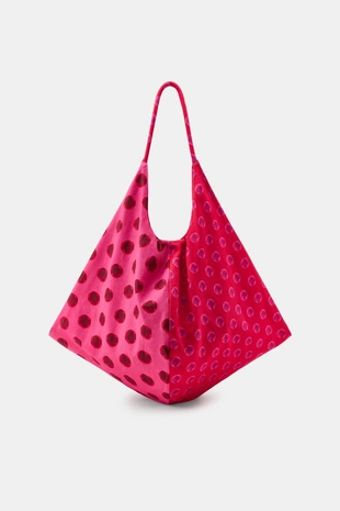 Комбинированная макси-сумка с принтом- Заказать в России