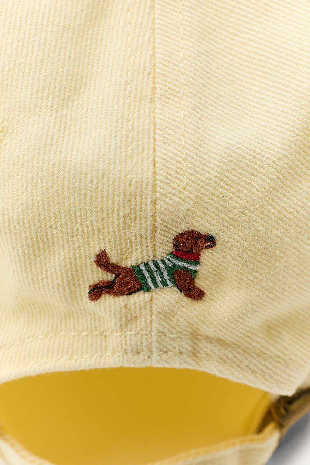 КЕПКА ИЗ САРЖИ С ВЫШИВКОЙ СОБАКИ