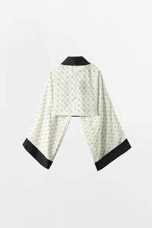 Укороченный жакет с принтом- Заказать в России