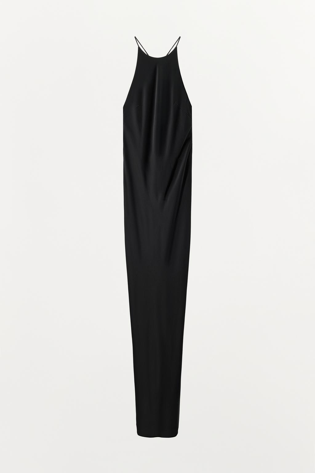 ДЛИННОЕ ПЛАТЬЕ В БЕЛЬЕВОМ СТИЛЕ С УЗЛОМ НА СПИНЕ