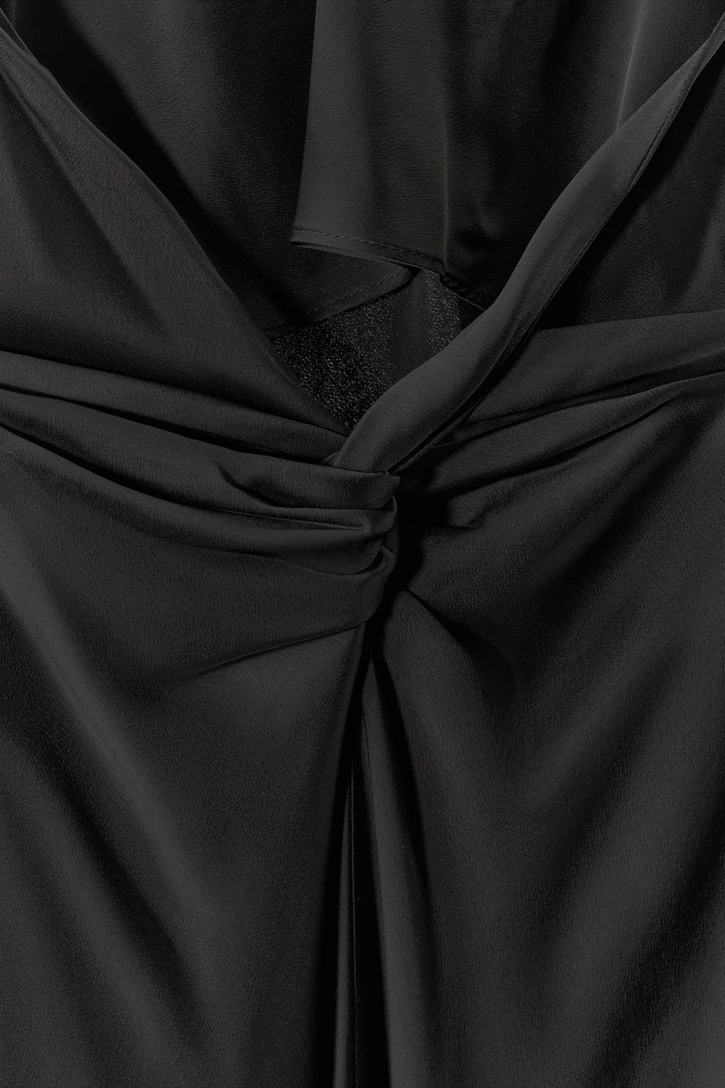 ДЛИННОЕ ПЛАТЬЕ В БЕЛЬЕВОМ СТИЛЕ С УЗЛОМ НА СПИНЕ