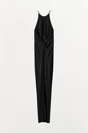 Длинное платье в бельевом стиле с узлом на спине- Заказать в России