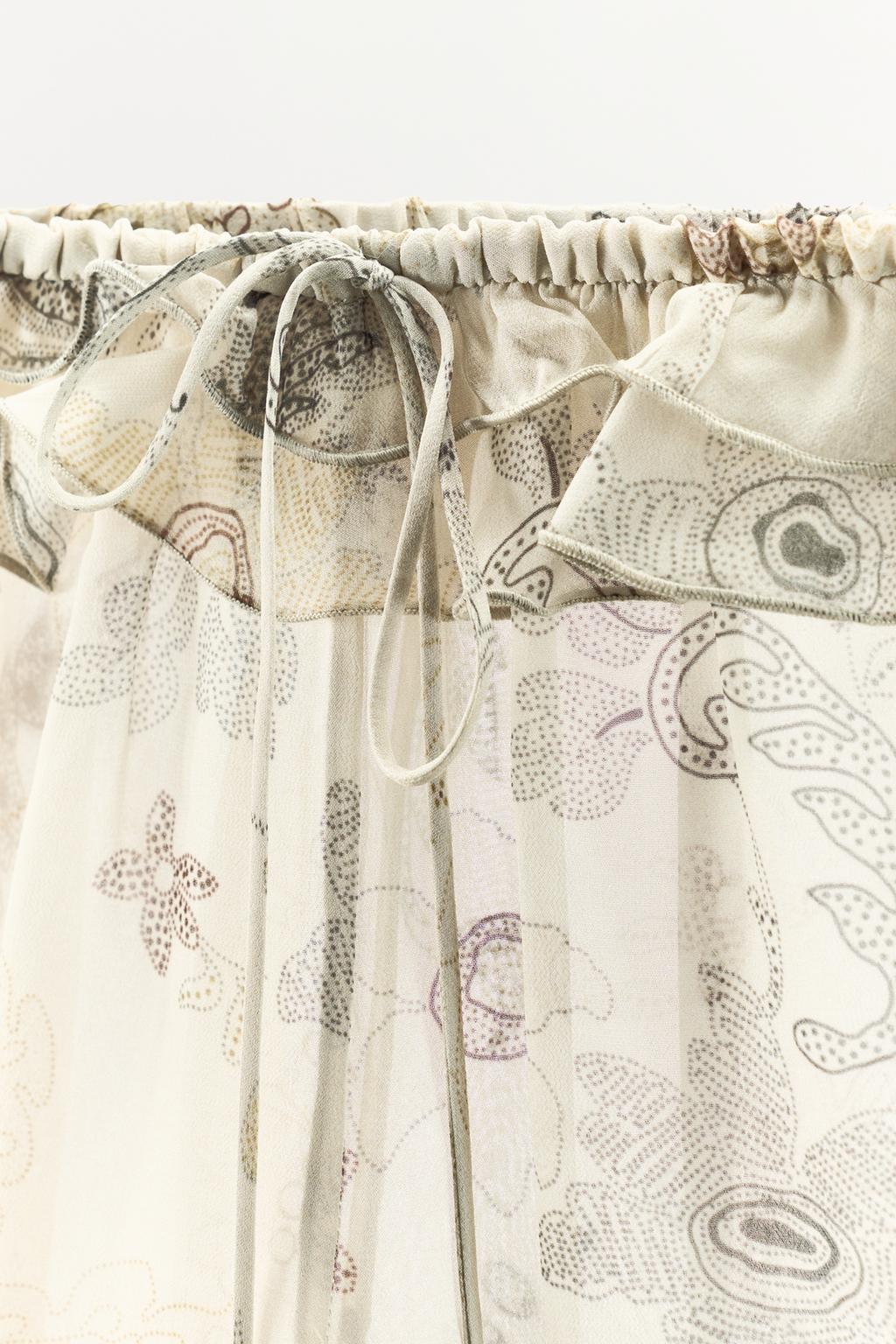 ШОРТЫ С ПРИНТОМ И ВОЛАНАМИ