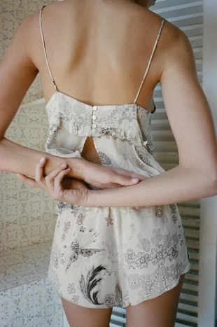 Шорты с принтом и воланами- Заказать в России