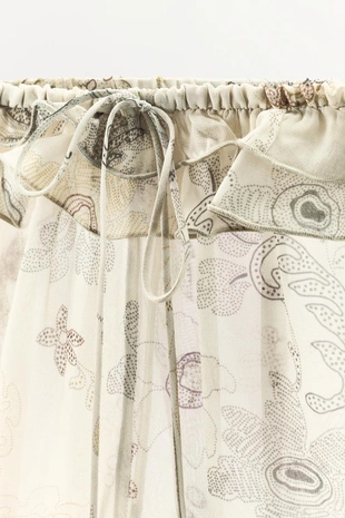 Шорты с принтом и воланами- Заказать в России