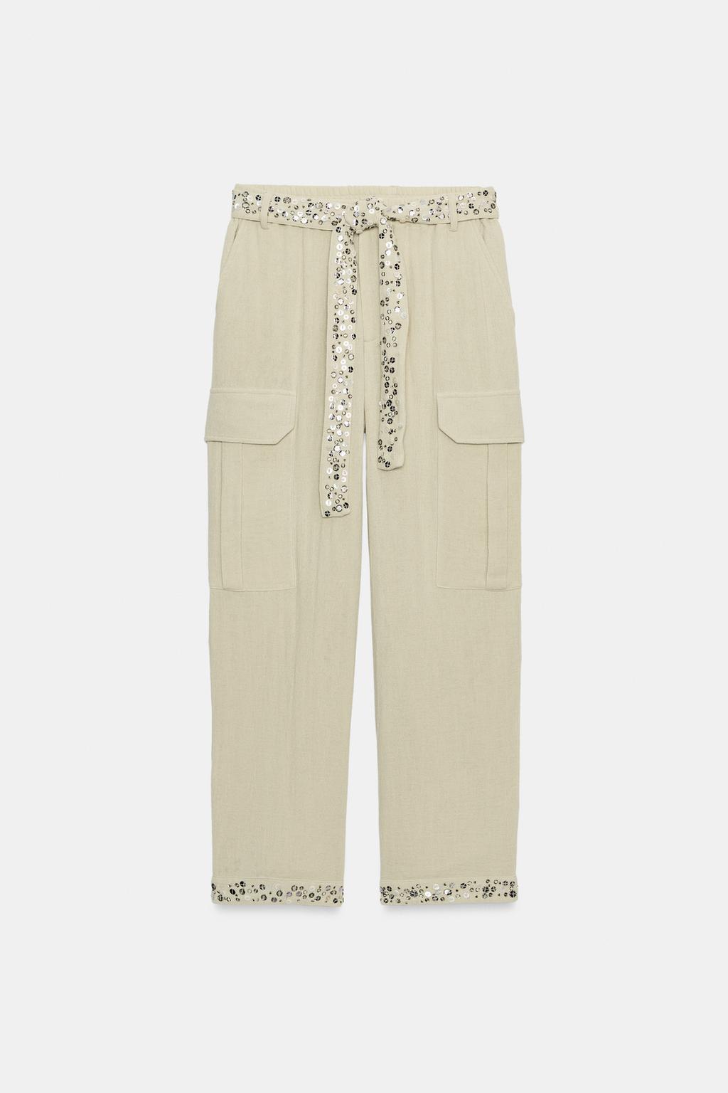 БРЮКИ КАРГО С ПАЙЕТКАМИ — ZW COLLECTION