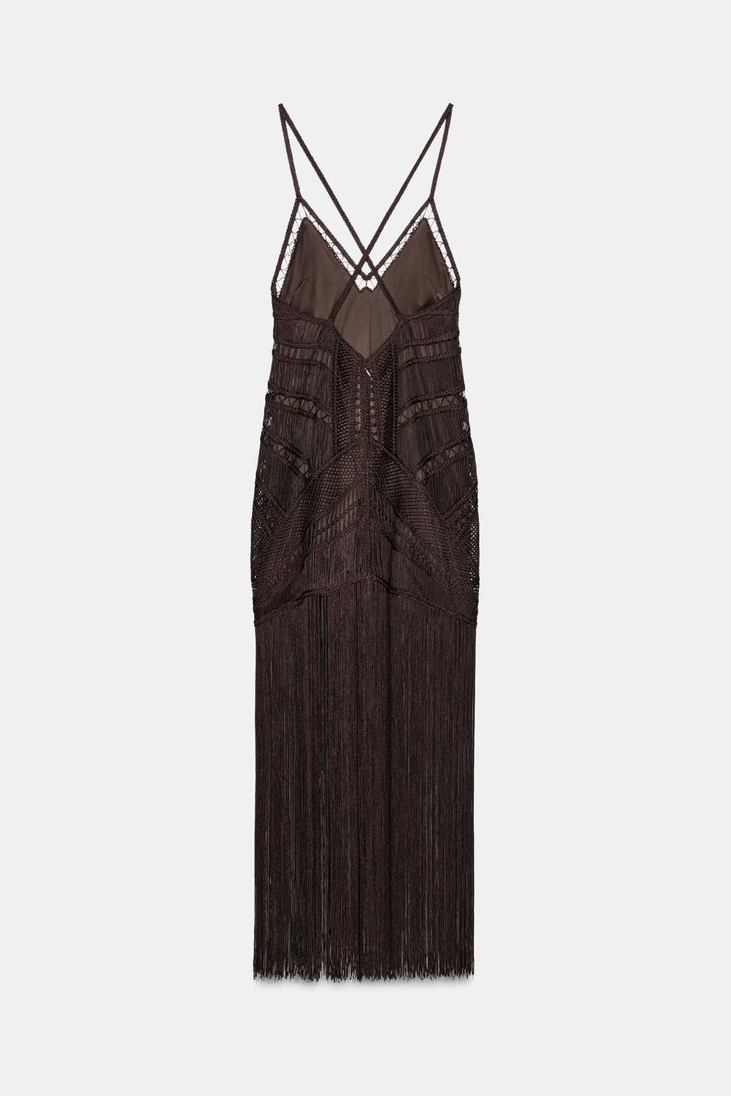 ДЛИННОЕ ПЛАТЬЕ С БАХРОМОЙ — ZW COLLECTION