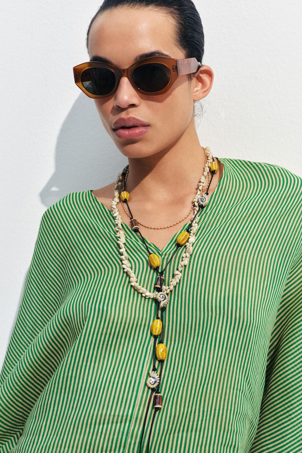 НАБОР ИЗ 3 ОЖЕРЕЛИЙ: ШНУР, РАКУШКИ И КЕРАМИКА