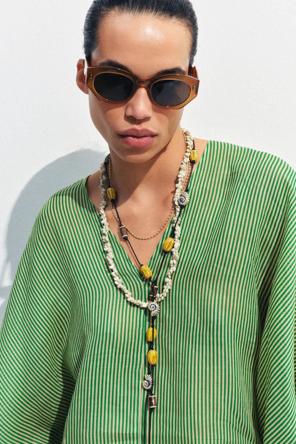 НАБОР ИЗ 3 ОЖЕРЕЛИЙ: ШНУР, РАКУШКИ И КЕРАМИКА