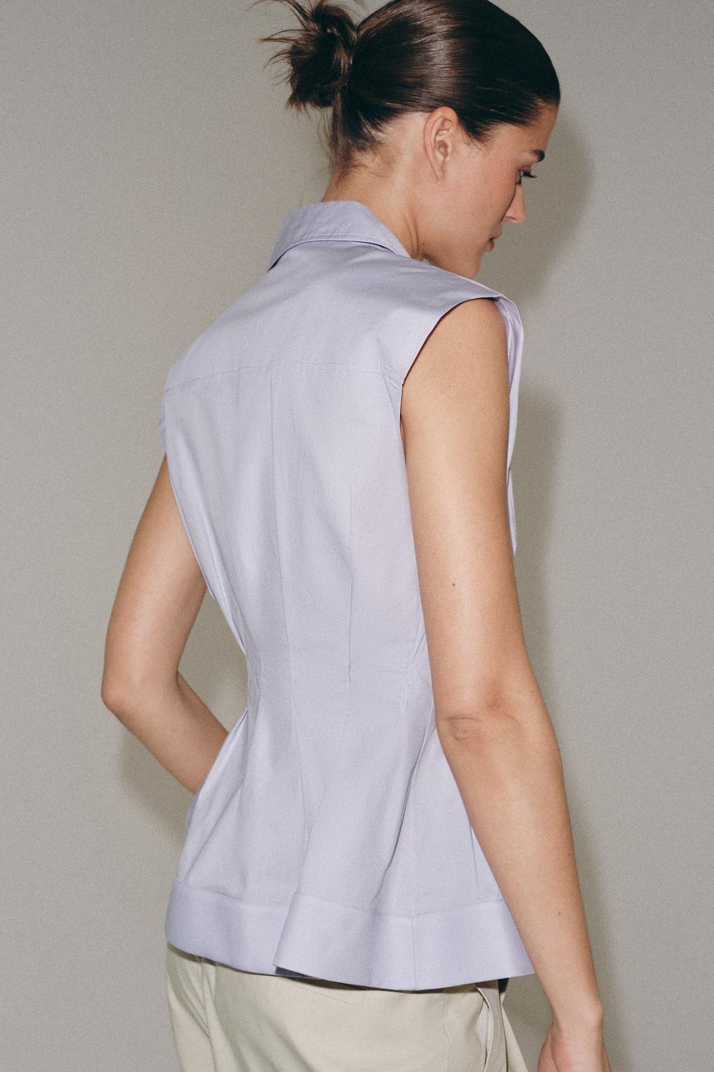 РУБАШКА СО СКЛАДКАМИ И ПРОЙМАМИ — ZW COLLECTION