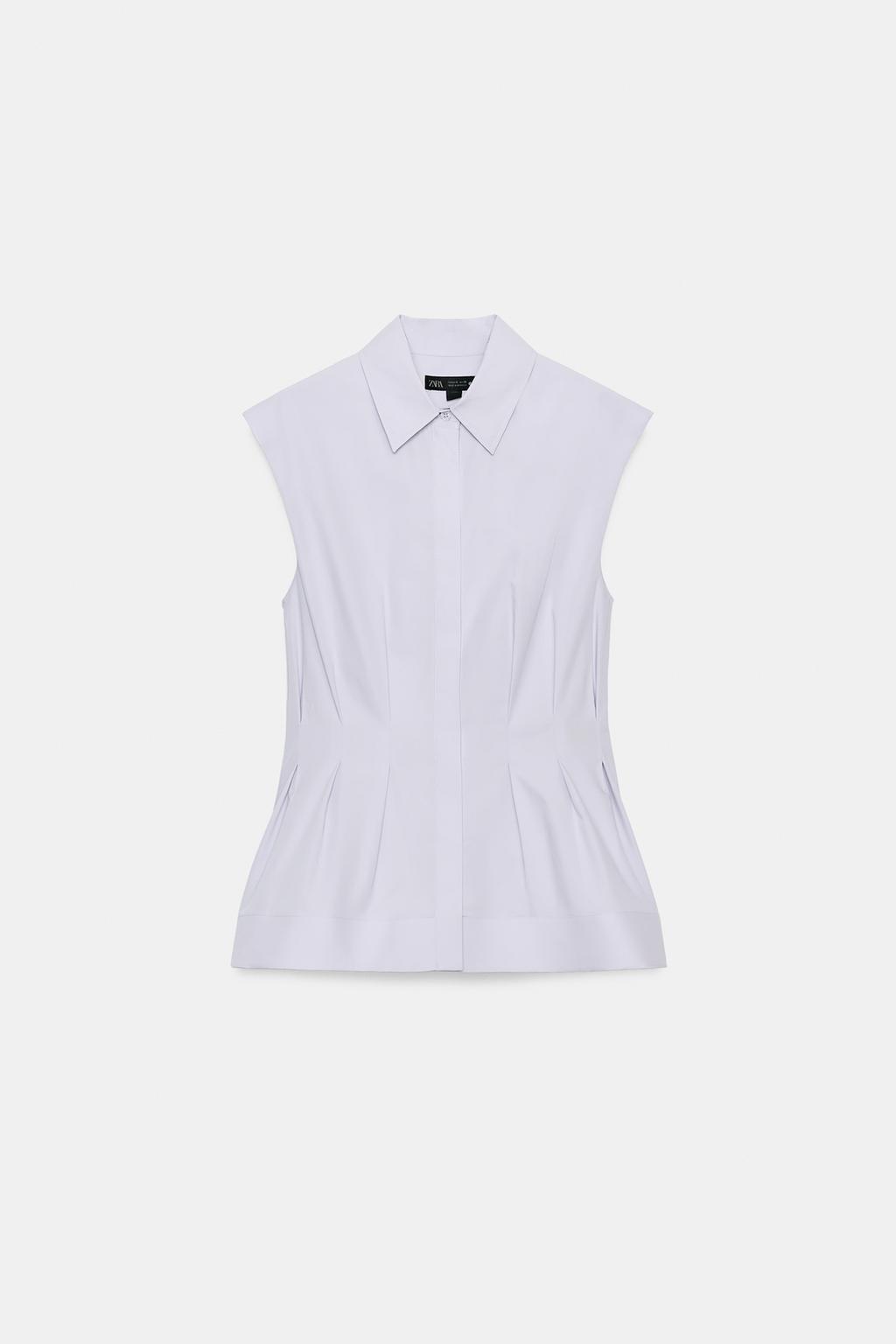 РУБАШКА СО СКЛАДКАМИ И ПРОЙМАМИ — ZW COLLECTION