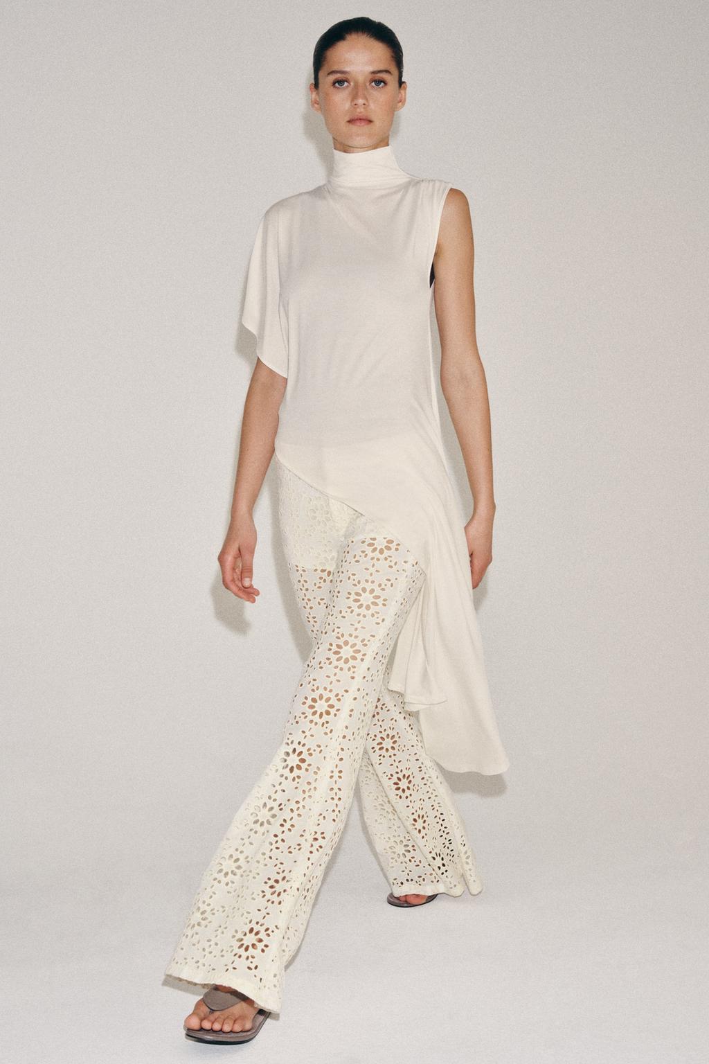 РАСКЛЕШЕННЫЕ БРЮКИ С ВЫШИВКОЙ ZW