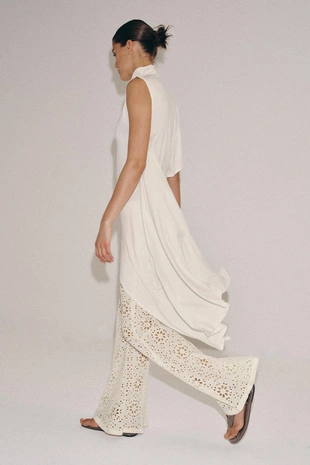 Расклешенные брюки с вышивкой Zw- Заказать в России