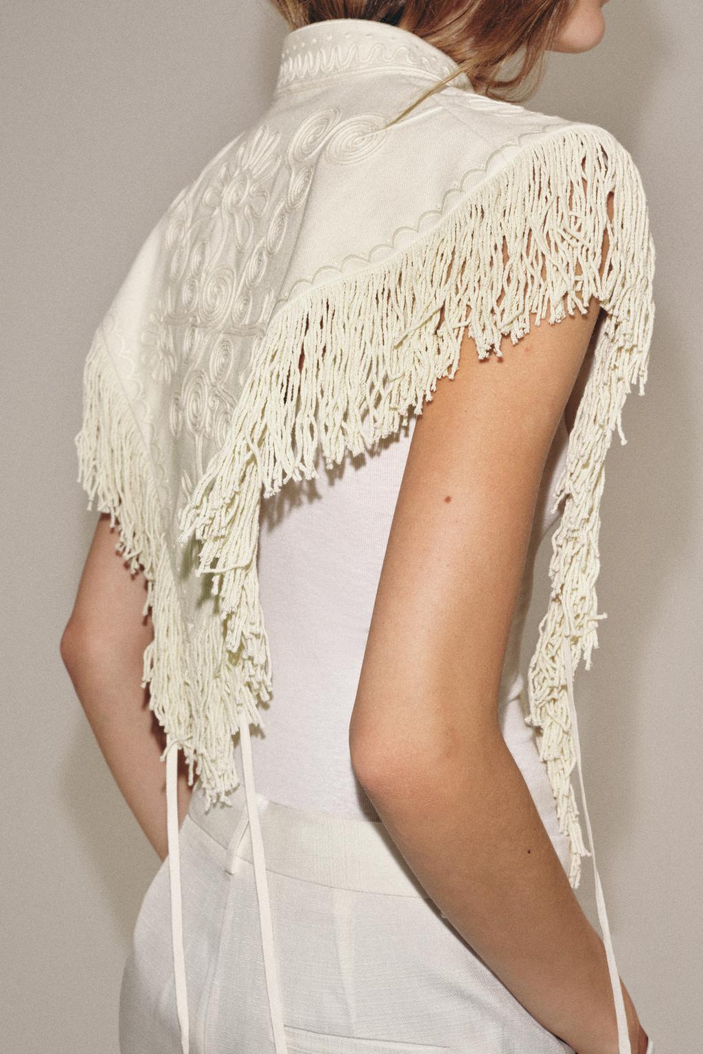 ЖИЛЕТ С БАХРОМОЙ И ВЫШИВКОЙ ZW