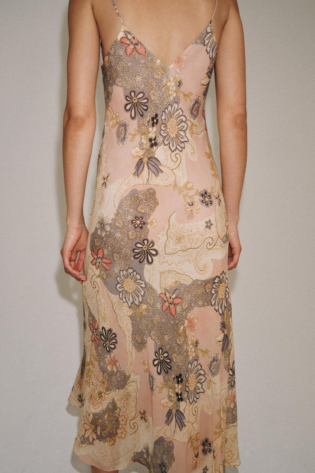 ПЛАТЬЕ-КОМБИНАЦИЯ С ЦВЕТОЧНЫМ ПРИНТОМ — ZW COLLECTION