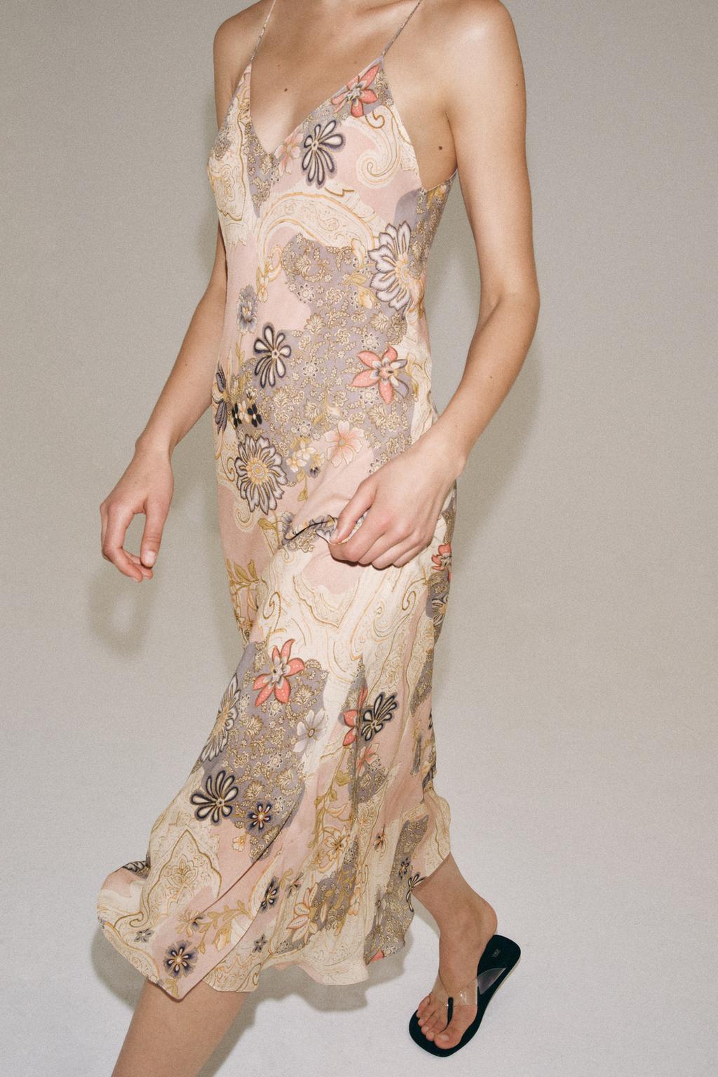 ПЛАТЬЕ-КОМБИНАЦИЯ С ЦВЕТОЧНЫМ ПРИНТОМ — ZW COLLECTION