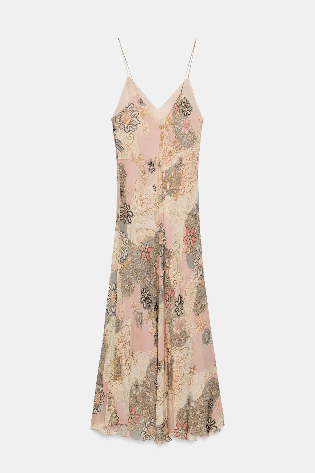 ПЛАТЬЕ-КОМБИНАЦИЯ С ЦВЕТОЧНЫМ ПРИНТОМ — ZW COLLECTION