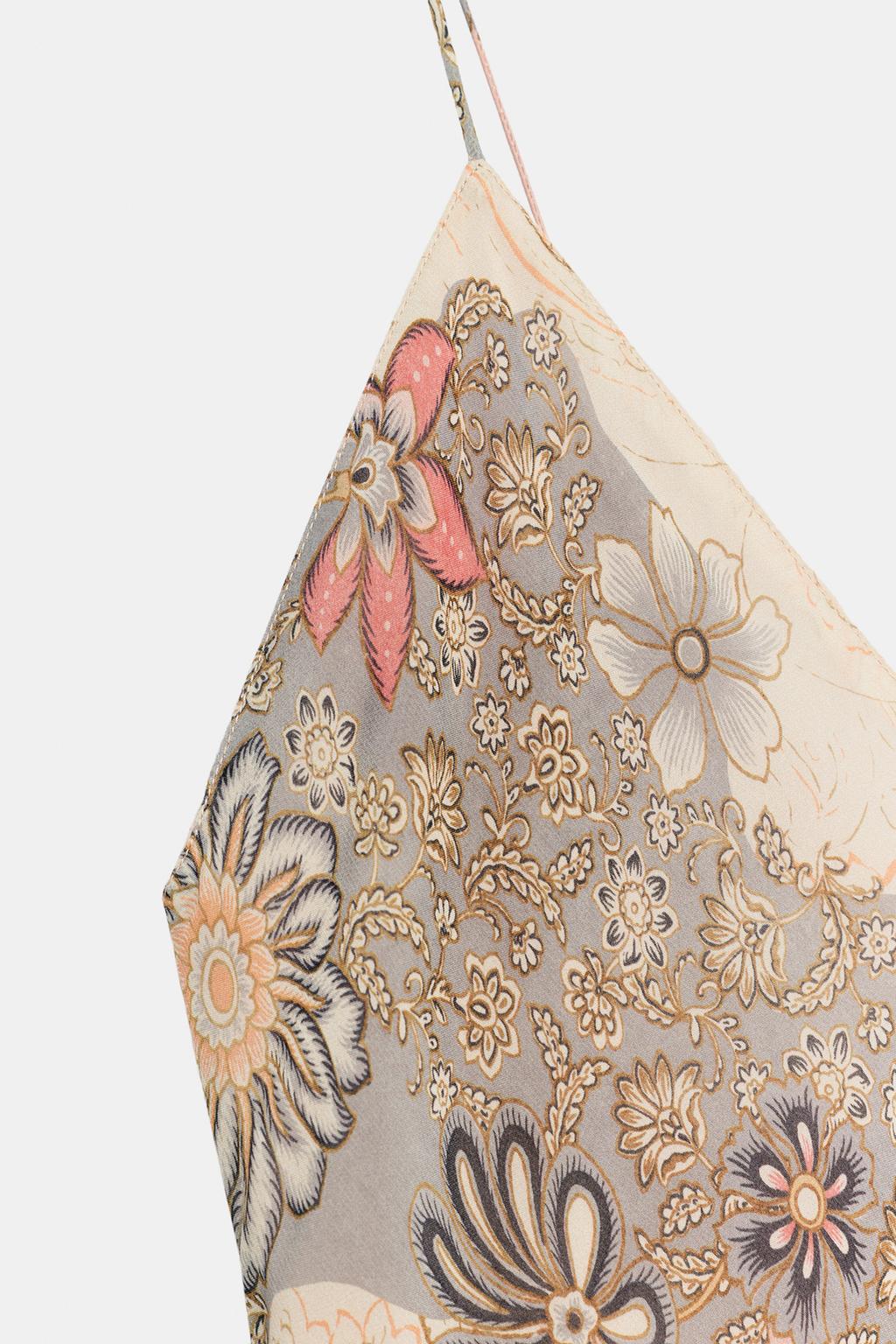 ПЛАТЬЕ-КОМБИНАЦИЯ С ЦВЕТОЧНЫМ ПРИНТОМ — ZW COLLECTION