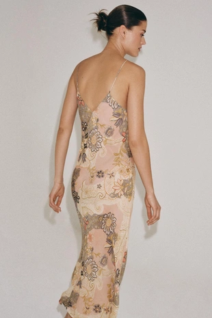 Платье-комбинация с цветочным принтом — коллекция Zara «Zw»- Заказать в России