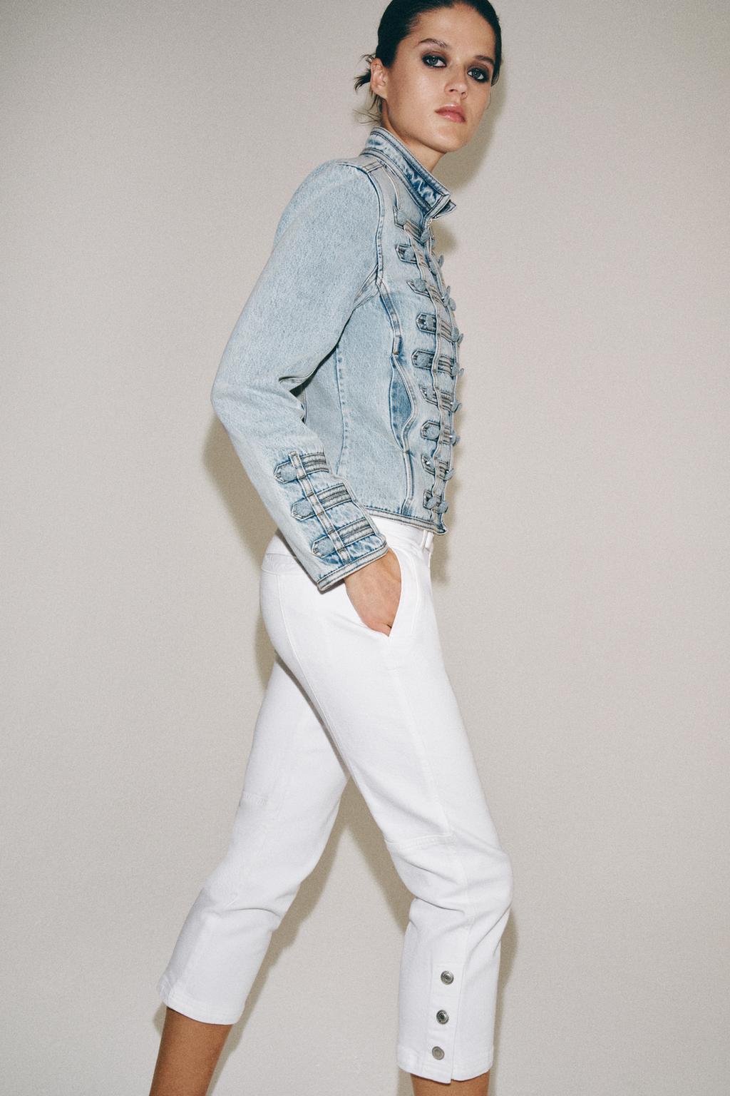 ДЖИНСЫ КАПРИ СО СРЕДНЕЙ ПОСАДКОЙ — ZW COLLECTION