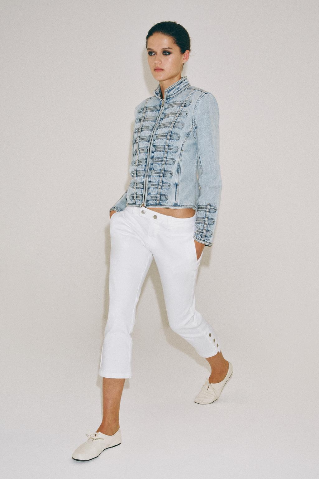 ДЖИНСЫ КАПРИ СО СРЕДНЕЙ ПОСАДКОЙ — ZW COLLECTION