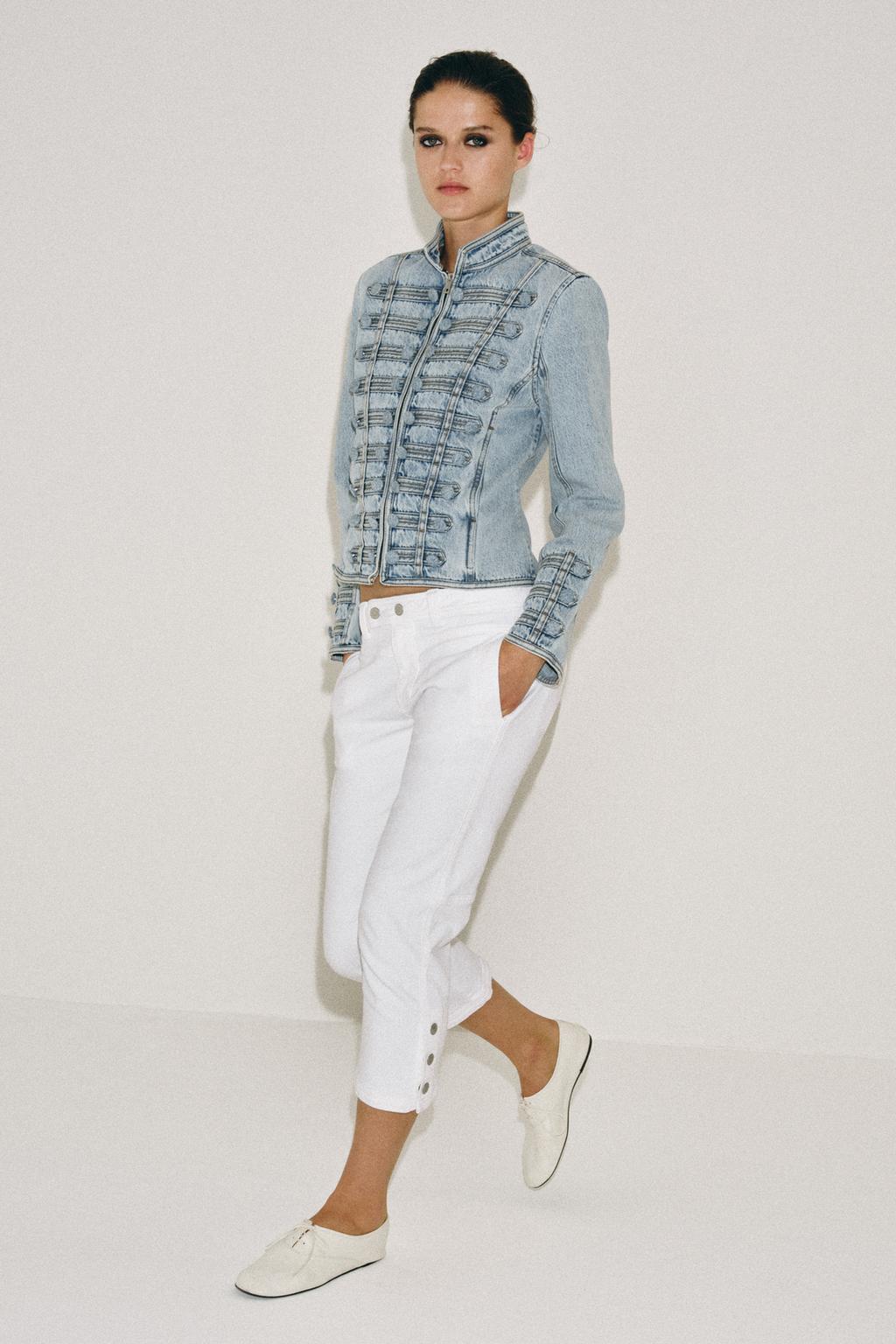 ДЖИНСЫ КАПРИ СО СРЕДНЕЙ ПОСАДКОЙ — ZW COLLECTION