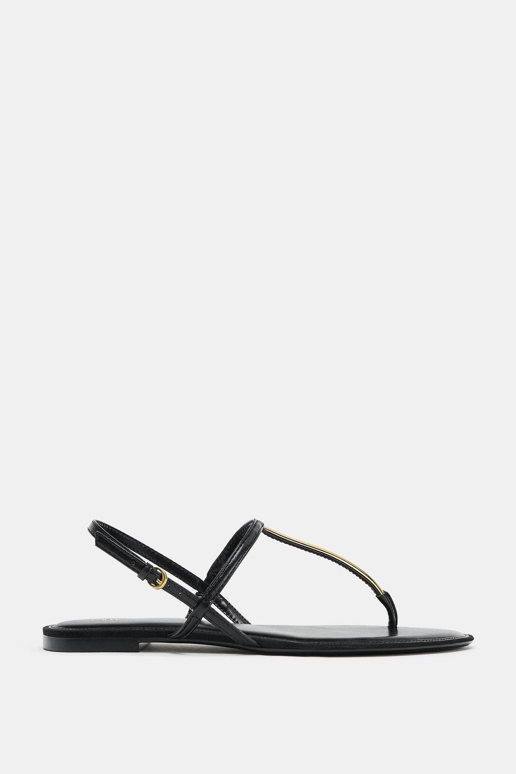 САНДАЛИИ С МЕТАЛЛИЧЕСКОЙ АППЛИКАЦИЕЙ