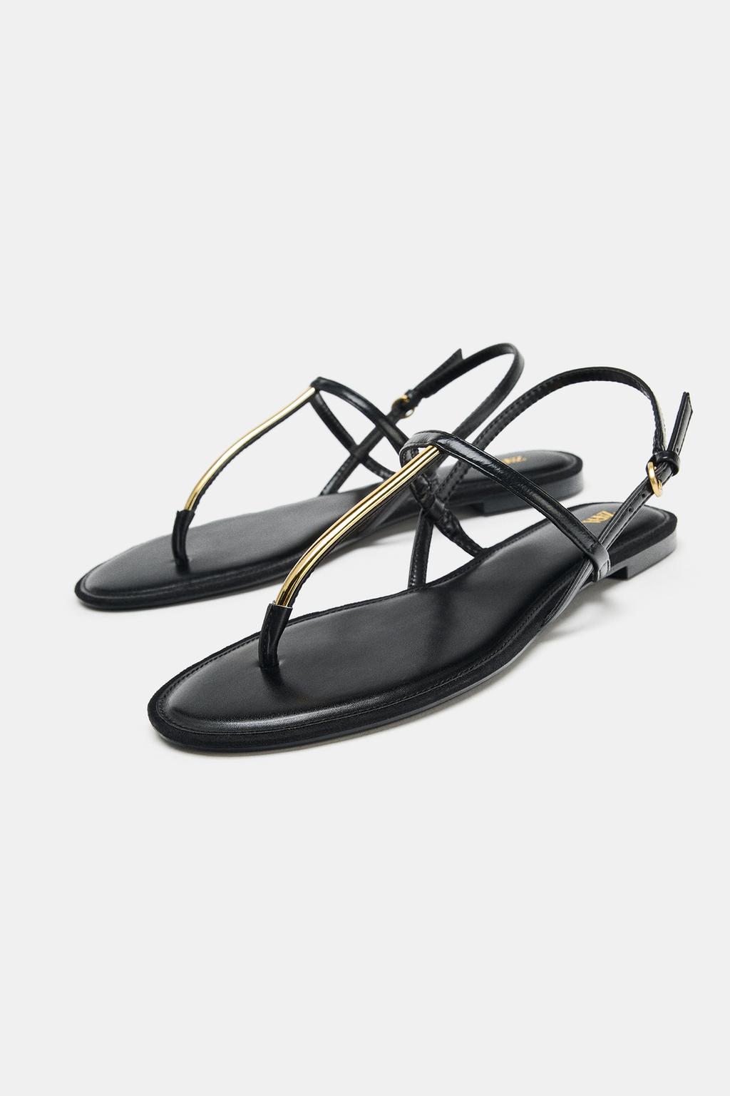 САНДАЛИИ С МЕТАЛЛИЧЕСКОЙ АППЛИКАЦИЕЙ