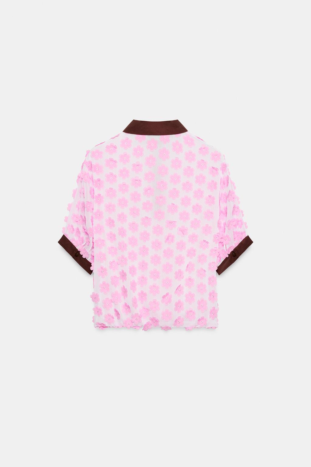 БЛУЗА С ЦВЕТОЧНЫМ УЗОРОМ