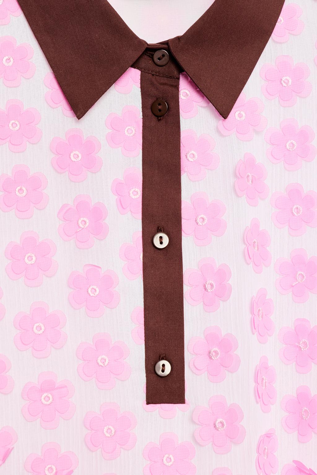 БЛУЗА С ЦВЕТОЧНЫМ УЗОРОМ