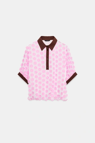 Блуза с цветочным узором- Заказать в России