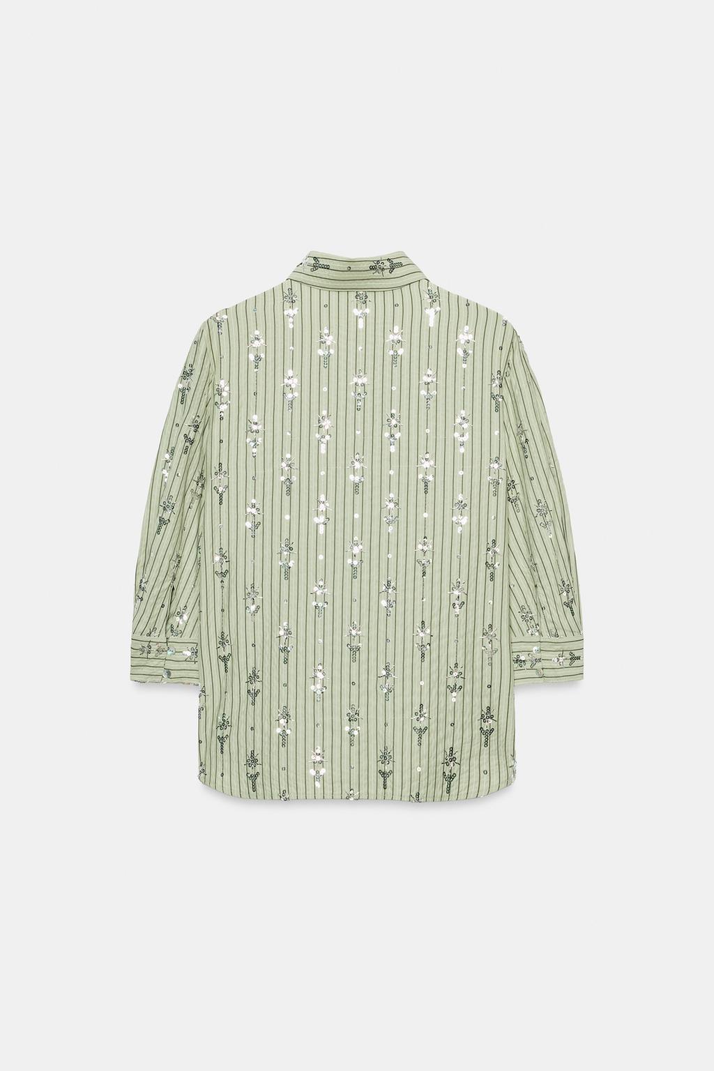 РУБАШКА В ПОЛОСКУ С ПАЙЕТКАМИ