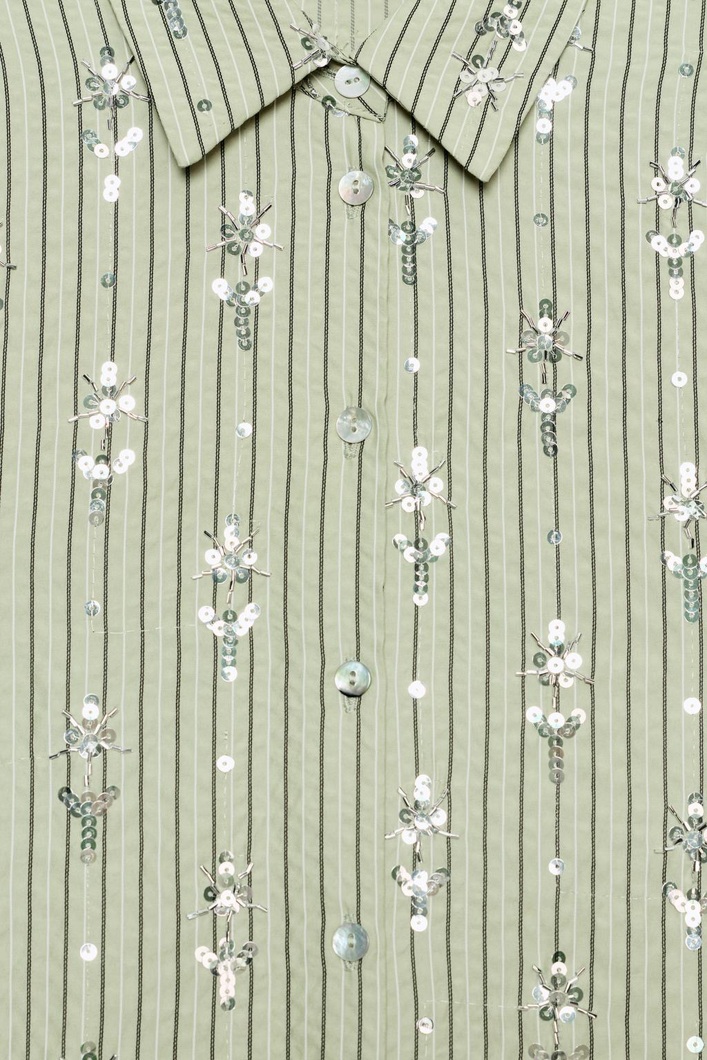 РУБАШКА В ПОЛОСКУ С ПАЙЕТКАМИ