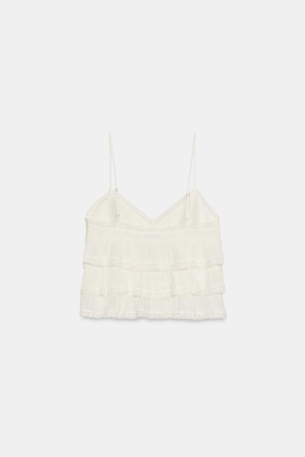 ТОП ИЗ ГАЗА С ВОЛАНАМИ И ВЫШИВКОЙ