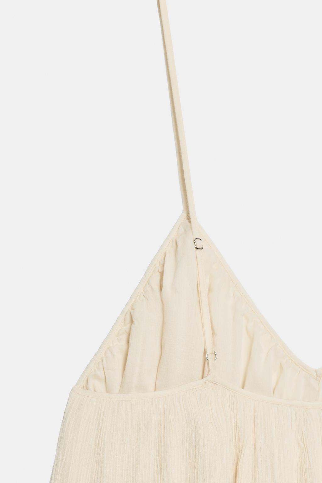 ДЛИННЫЙ КОМБИНЕЗОН НА БРЕТЕЛЯХ С ТЕКСТУРОЙ