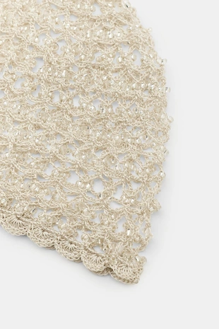 Шапочка-такси кроше с бусинами- Заказать в России