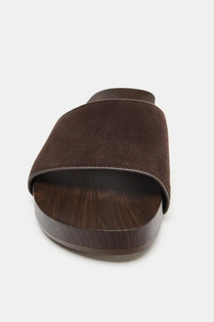 Кожаные сандалии на плоской подошве- Заказать в России