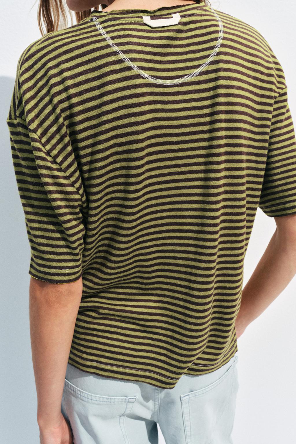 ФУТБОЛКА В ПОЛОСКУ В СТИЛЕ РУСТИК